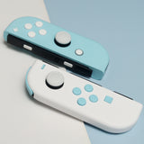 Custom 2-Tone Sea Salt Blue and White Themed Nintendo Switch Joy-Con Controllers